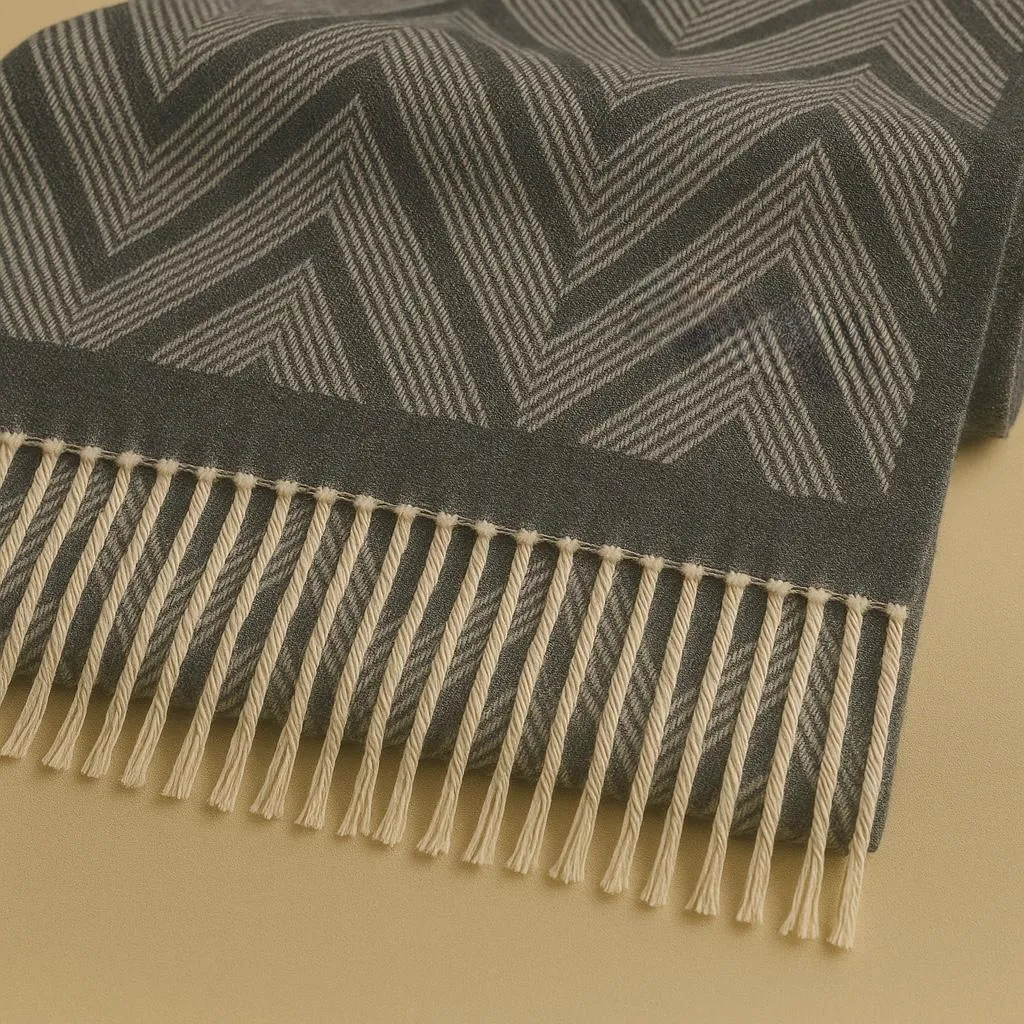 The Charcoal Ridge Chevron Scarf - Image 2