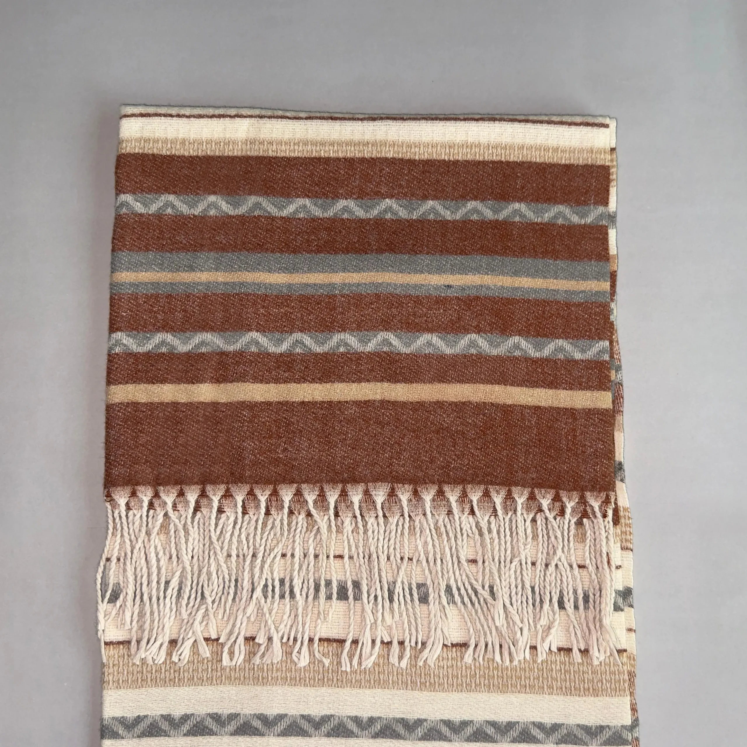 The Mocha Trail Striped Scarf - Image 2