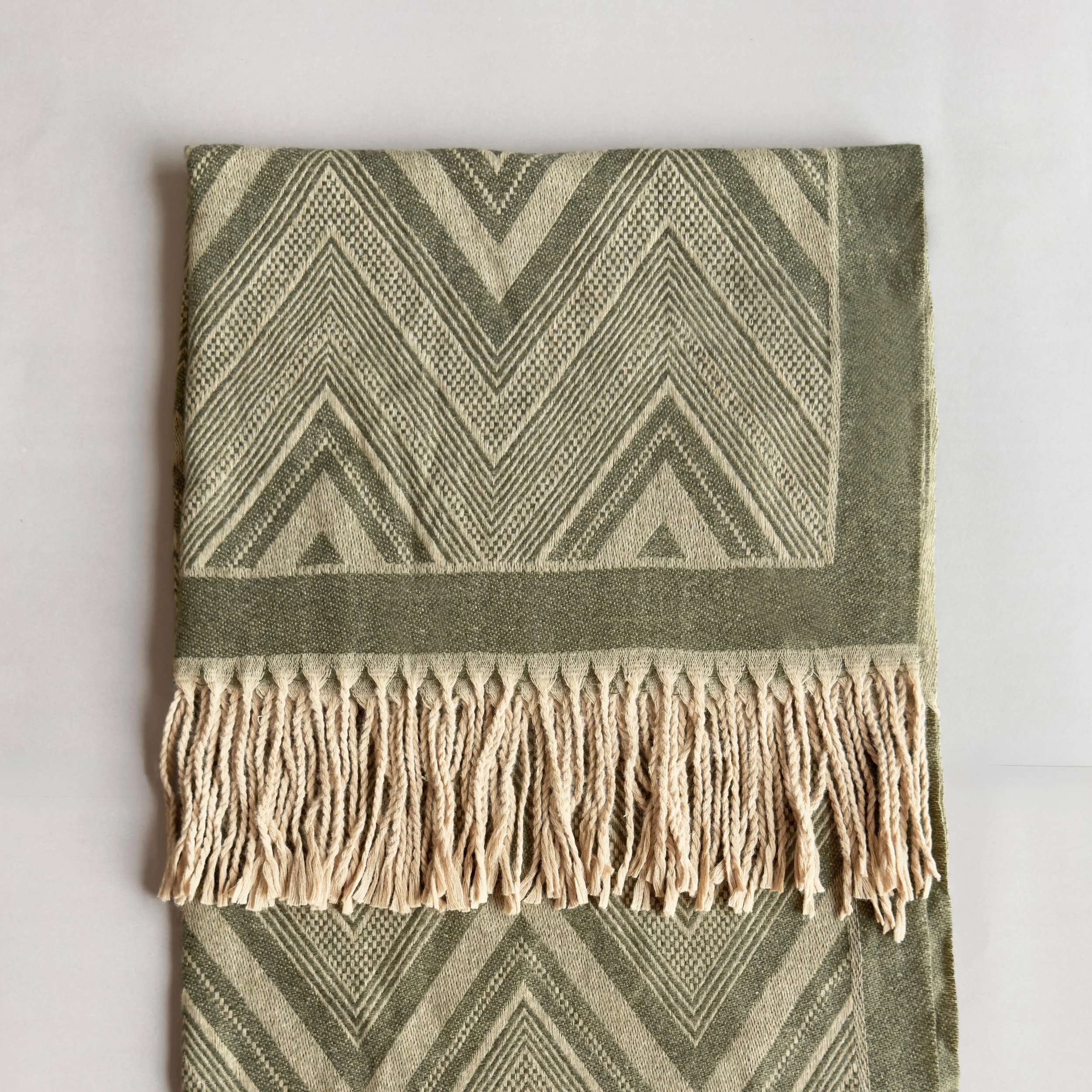 The Olive Ridge Chevron Scarf